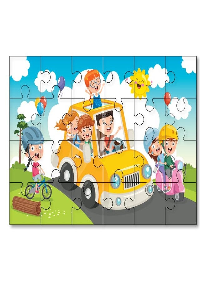 Khilonewale Wooden Jigsaw Puzzles - Transport | Kids Puzzle for Cognitive Development & Fun | Safe, Durable, Educational Toy | Best for Children Aged 3+ Years - Image 1
